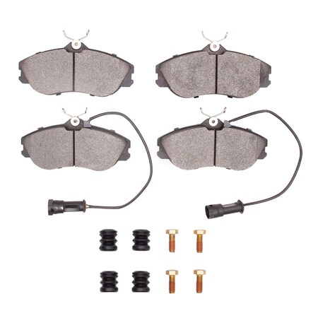 Dynamic Friction Co 5000 Advanced Brake Pads - Semi Metallic and Hardware Kit, Long Pad Wear, Front 1551-0419-02